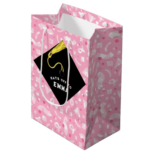 Personlig examenspresent medeltid stor presentpåse (Framsidan Vinklad)