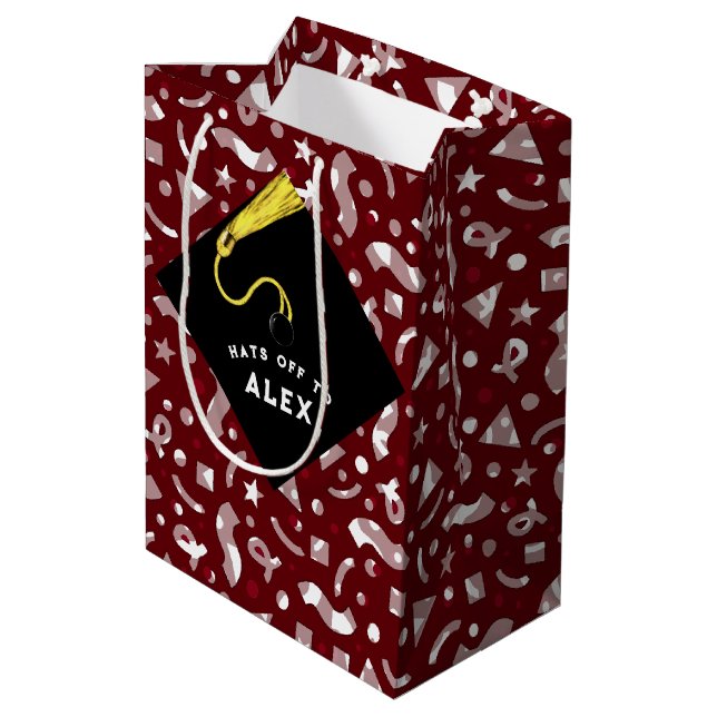 Personlig examenspresent Medium presentpåse (Baksidan Vinklad)