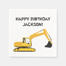 Personlig Excavator Construction Lastbil Pappersservett