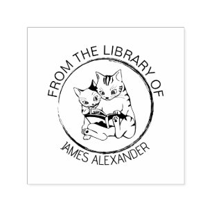 Personlig Exlibris Monogram Bibliotek Anpassningsb Självfärgande Stämpel