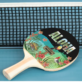 Personlig exotisk Aloha Tropisk Paradis Pingisracket