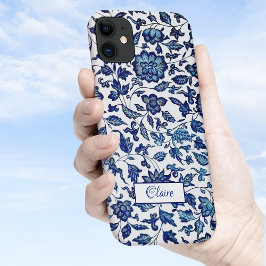 Personlig Exotisk Chic blå och vit Blommigt