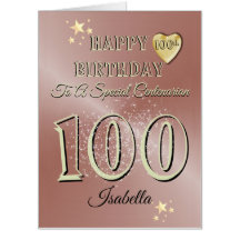 Personlig Extra stort 100:e födelsedagskort