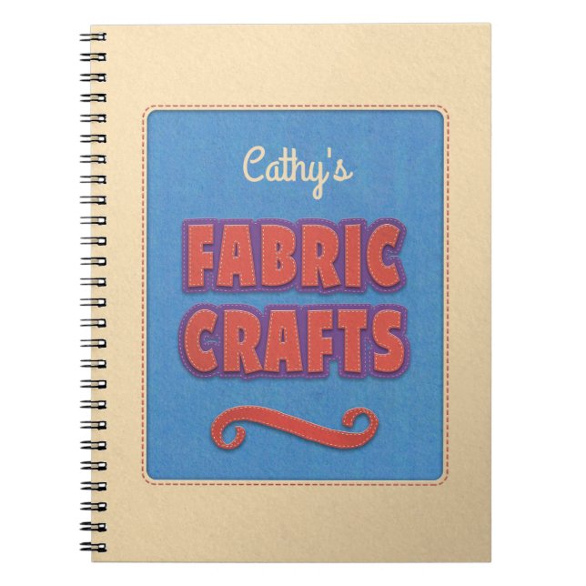 Personlig Fabric Crafts Anteckningsbok (Framsidan)