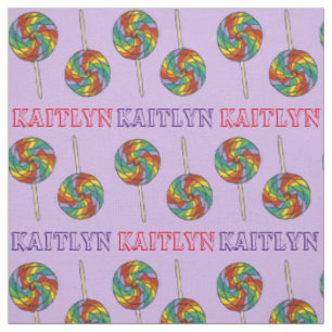 Personlig Fabric för Rainbow Lollipop Lollipops Tyg