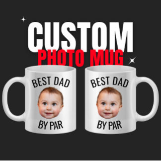 Personlig Face Bästa Pappa Av Par Anpassad Pappa Kaffemugg