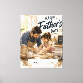 Personlig Fader Dotter Bakduk Canvas