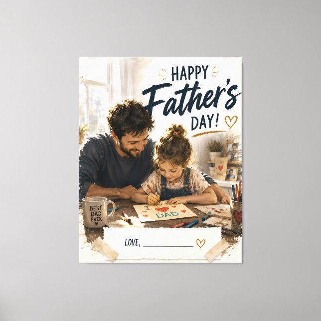 Personlig Fader Dotter Canvas-gåva Canvastryck (Framsida)