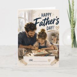 Personlig fader-dotter fars dag-kort kort