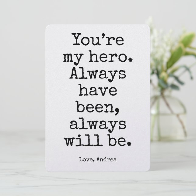 Personlig fader hälsningskort för födelsedag jul julkort (Stående Fram)