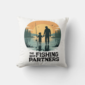 Personlig fader och son fiskegåva kudde