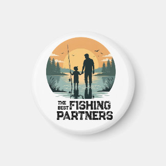 Personlig fader och son fiskegåva magnet