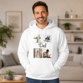 Personlig faderdagshoodie – Superhjältepappa Hoodie