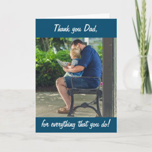 Personlig faderdagskort med foto Tack pappa Kort