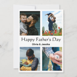 Personlig fadersdags-kort med foto julkort