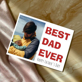 Personlig fadersdags-kort med foto julkort