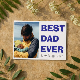 Personlig fadersdags-kort med foto julkort