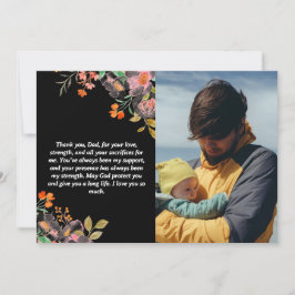 Personlig fadersdags-kort med foto julkort