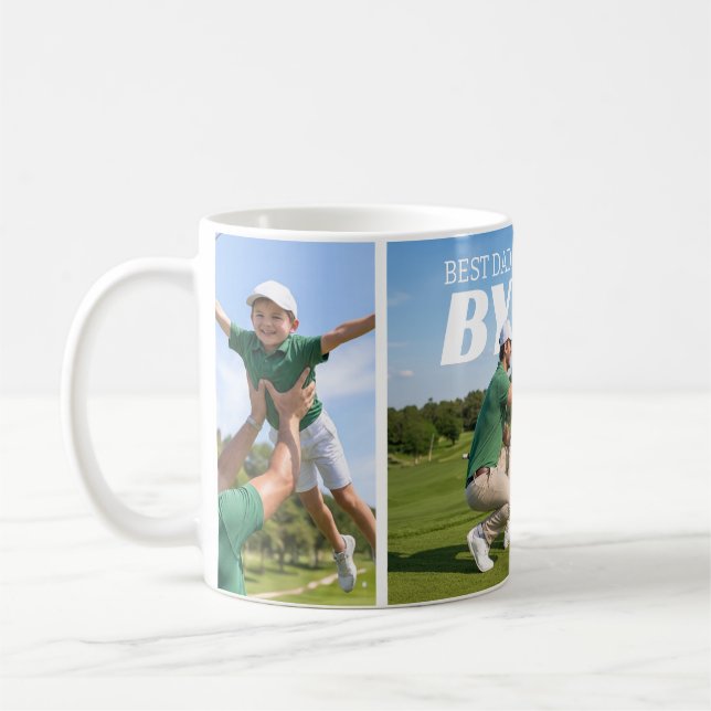 Personlig fadersdags PhotoPop fotomugg Kaffemugg (Vänster)