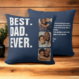 Personlig fadersdagspresent med foto - Bästa pappa Kudde