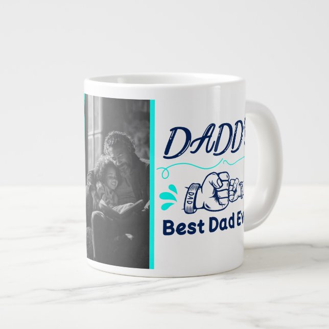 Personlig fadersdagspresent pappa jumbo mugg (Framsida höger)