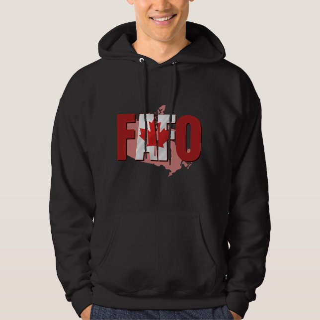 Personlig FAFO Kanada Flagga Hoodie (Framsida)