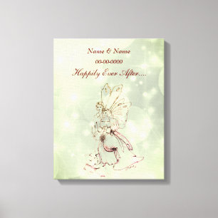 Personlig Fairy Bröllopsdag Gift Canvastryck