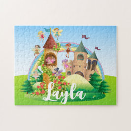 Personlig Fairy Child Namn Puzzle Pussel