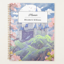 Personlig Fairytale Castle Pastel Watercolor