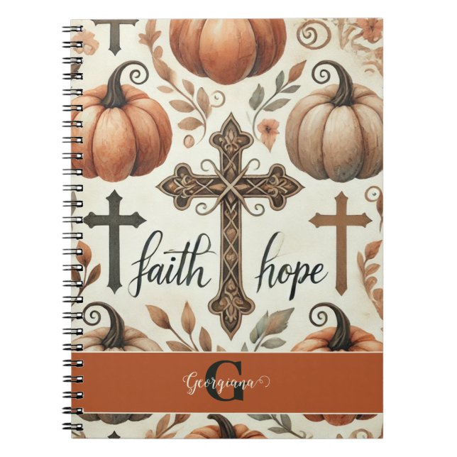 Personlig Faith & Hope Christian Halloween Anteckningsbok (Framsidan)