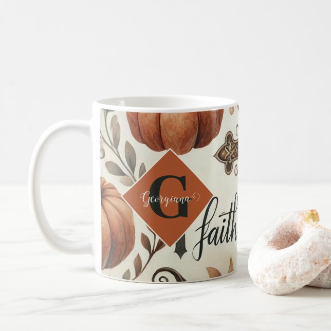 Personlig Faith & Hope Christian Halloween Kaffemugg (Med munk)