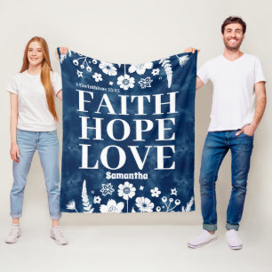 Personlig Faith, Hope, Kärlek Christian Fleecefilt