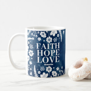 Personlig Faith, Hope, Kärlek Christian Kaffemugg