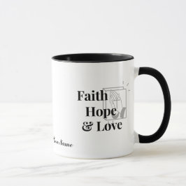 Personlig Faith Hope Kärlek Välsigna dig You Mugg