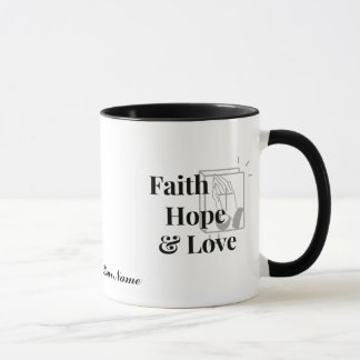 Personlig Faith Hope Kärlek Välsigna dig You Mugg 