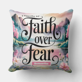 Personlig Faith over Fear Christian Women Kudde