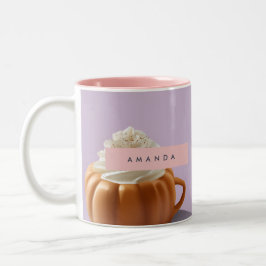 Personlig Fall Autumn Pumpkin Whisted Cream Två-Tonad Mugg