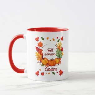 Personlig Fall Mugg, Pumpkin Season Hösten Mugg