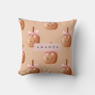 Personlig Fall Mysigt Cute Caramel Apple Bow Kudde