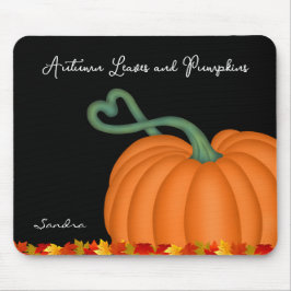 Personlig Fall Pumpkin Löv Mouse Pad Musmatta