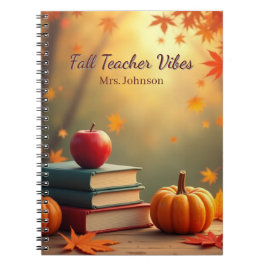 Personlig Fall Teacher Vibes Anteckningsbok