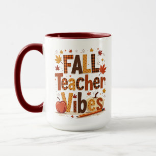 Personlig Fall Teacher Vibes Mugg