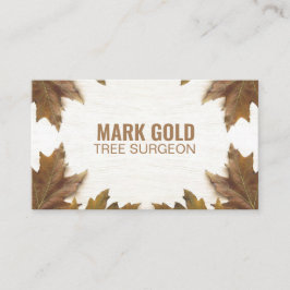 Personlig "Fallen Lövs on Wood" (amerikanskt) Visitkort