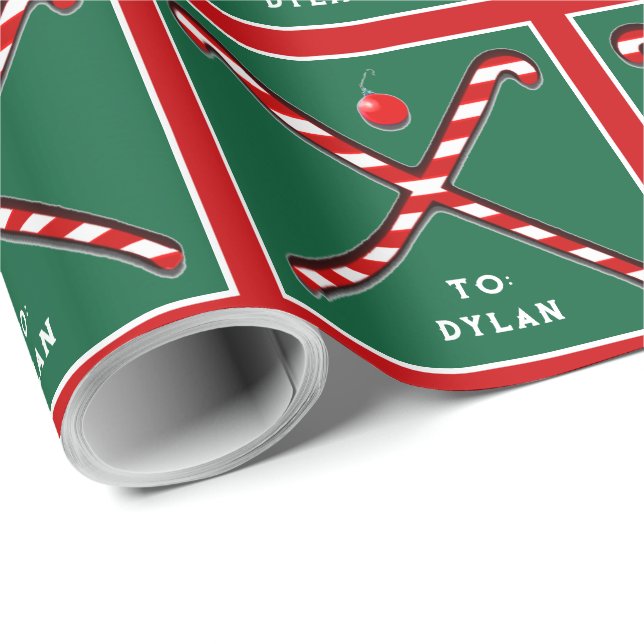 Personlig Fält Hockey Helgdag Gift Presentpapper (Rullad Hörn)
