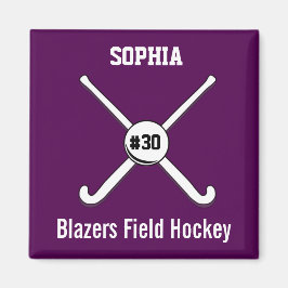 Personlig Fält Hockey Team Namn Jersey Number Magnet
