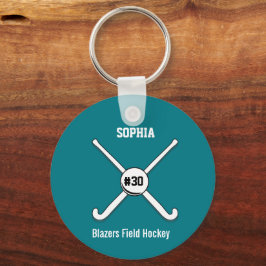 Personlig Fält Hockey Team Namn Jersey Number Nyckelring