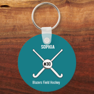 Personlig Fält Hockey Team Namn Jersey Number Nyckelring