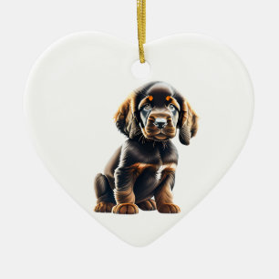 Personlig Fält Spansk mariel Puppy Julgransprydnad Keramik