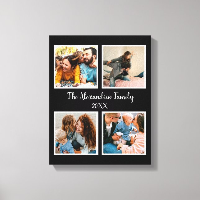 Personlig-familj 4, fotosamlingsmall canvastryck (Framsida)