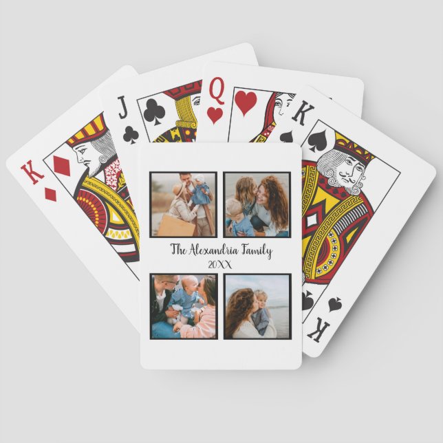 Personlig-familj 4, fotosamlingsmall casinokort (Baksidan)